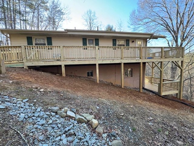 Completed deck at golden hour light